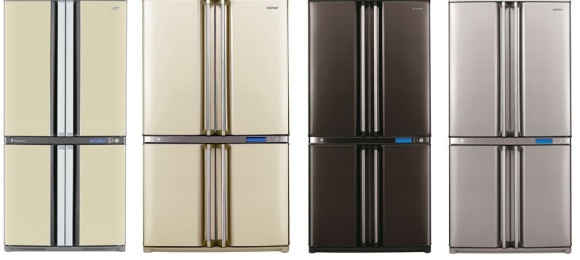 Многодверные холодильники Sharp с нижней морозильной камерой