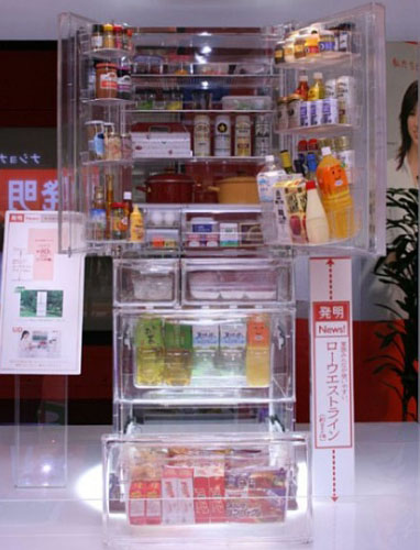 Прозрачные холодильники - последний японский тренд