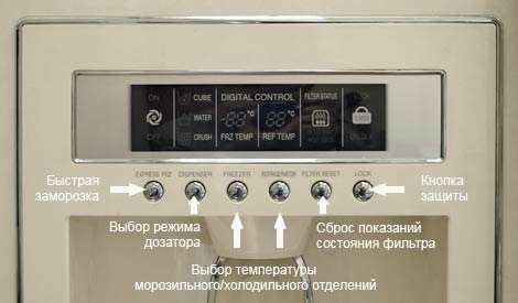 Блок электронного управления на холодильнике LG GR-P 217 BVHA