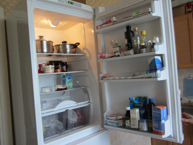 Холодильник в открытом виде